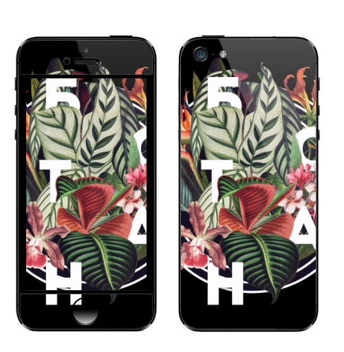 Наклейка на Телефон Apple iPhone 5 Ботан тропики,  купить в Москве – интернет-магазин Allskins, лето, тропики, растение, цветы