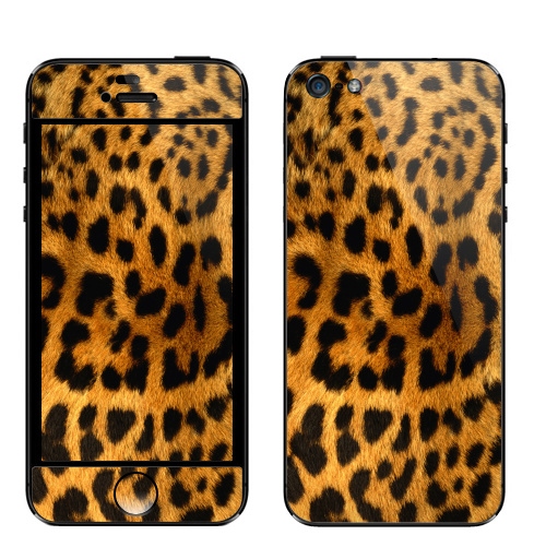 Наклейка на Телефон Apple iPhone 5 Леопардовое манто,  купить в Москве – интернет-магазин Allskins, леопард, текстура, паттерн, 300 Лучших работ
