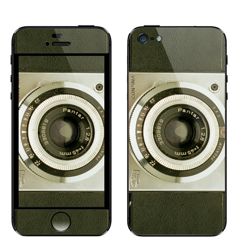 Наклейка на Телефон Apple iPhone 5 Виниловая наклейка на телефон фото camera,  купить в Москве – интернет-магазин Allskins, фотография, олдскулл