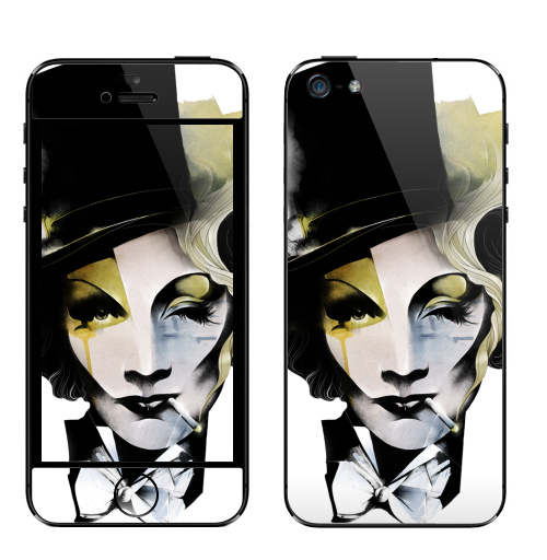 Наклейка на Телефон Apple iPhone 5 Dietrich,  купить в Москве – интернет-магазин Allskins, лицо, девушка, кино, 300 Лучших работ