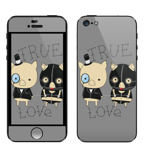 Наклейка на Телефон Apple iPhone 5 true love,  купить в Москве – интернет-магазин Allskins, любовь, садомазо, для влюбленных, наша, парные, извращенцы