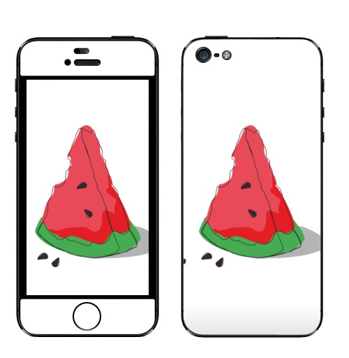 Наклейка на Телефон Apple iPhone 5 Арбузик,  купить в Москве – интернет-магазин Allskins, watermelon