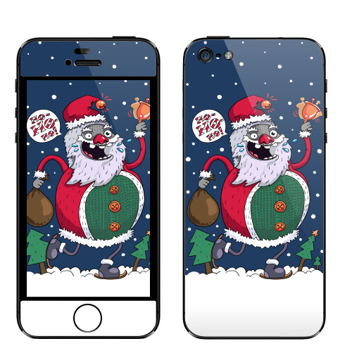 Наклейка на Телефон Apple iPhone 5 Bigfoot,  купить в Москве – интернет-магазин Allskins, пикник, новый год, зима, дудлы