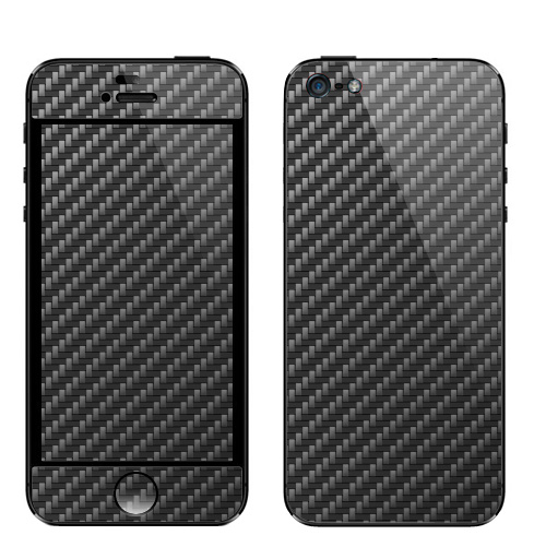 Наклейка на Телефон Apple iPhone 5 Carbon Fiber Texture,  купить в Москве – интернет-магазин Allskins, крабон, текстура, 300 Лучших работ