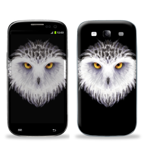 Наклейка на Телефон Samsung Galaxy S3 (i9300) Зимняя сова,  купить в Москве – интернет-магазин Allskins, птицы, сова