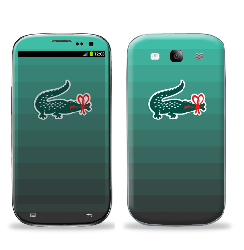 Наклейка на Телефон Samsung Galaxy S3 (i9300) Крок,  купить в Москве – интернет-магазин Allskins, логотип, крокодил, алигатор, прикол, Касперский