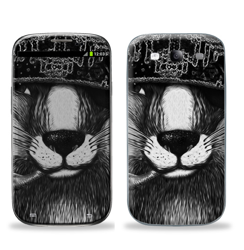 Наклейка на Телефон Samsung Galaxy S3 (i9300) Лис бандит. это пахнет ёлкой,  купить в Москве – интернет-магазин Allskins, крутые животные, животные, зима, любовь, кровь, хитрый, bandit, лиса, милые животные