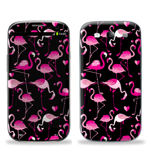 Наклейка на Телефон Samsung Galaxy S3 (i9300) Узор розовые фламинго,  купить в Москве – интернет-магазин Allskins, узор, птицы, фламинго, Шаблон, ячрко, бесшовное, паттерн