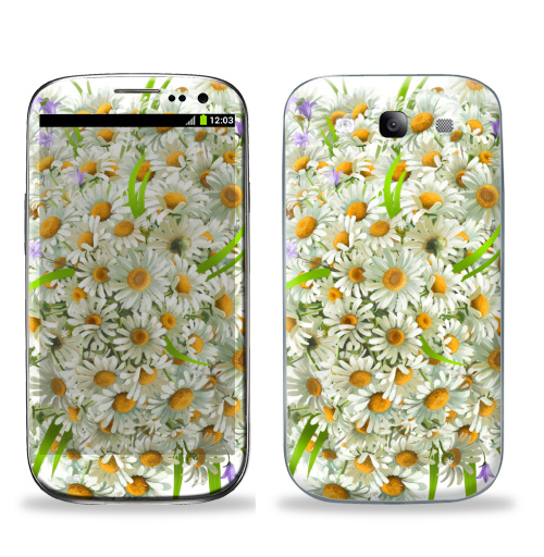 Наклейка на Телефон Samsung Galaxy S3 (i9300) Букет ромашек,  купить в Москве – интернет-магазин Allskins, ромашки, букет, цветы, красивейшего, лепестки, колокольчики