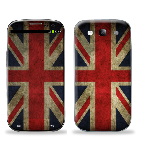 Наклейка на Телефон Samsung Galaxy S3 (i9300) Наклейки Британский флаг,  купить в Москве – интернет-магазин Allskins, флаг, Англия, 300 Лучших работ