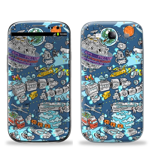 Наклейка на Телефон Samsung Galaxy S3 (i9300) Караваны ракет,  купить в Москве – интернет-магазин Allskins, космос, Марс, фрукты