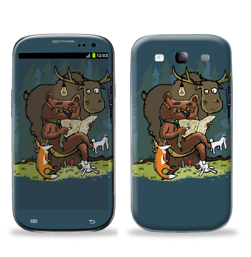 Наклейка на Телефон Samsung Galaxy S3 (i9300) Михалыч вернулся!,  купить в Москве – интернет-магазин Allskins, милые животные, медведь, лес, животные, прикол