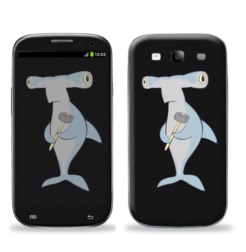 Наклейка на Телефон Samsung Galaxy S3 (i9300) Hammerhead,  купить в Москве – интернет-магазин Allskins, монстры, рыба, акула, вода, морская, океаны