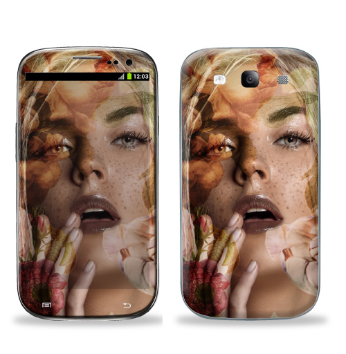 Наклейка на Телефон Samsung Galaxy S3 (i9300) Осенняя девушка,  купить в Москве – интернет-магазин Allskins, осень, девушка, фотография