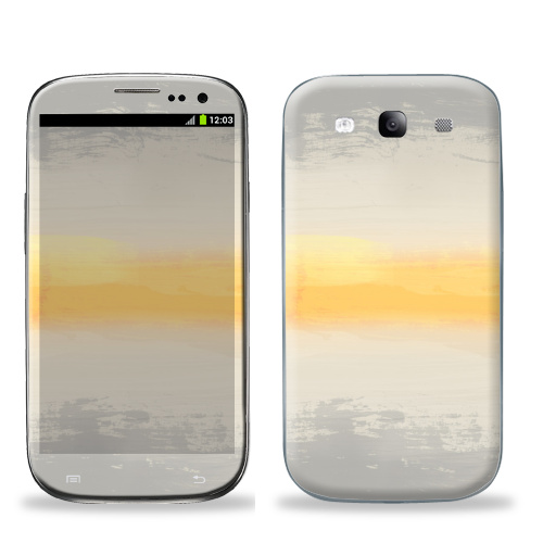 Наклейка на Телефон Samsung Galaxy S3 (i9300) Лучик света,  купить в Москве – интернет-магазин Allskins, серый, желтый, узор, текстура, паттерн