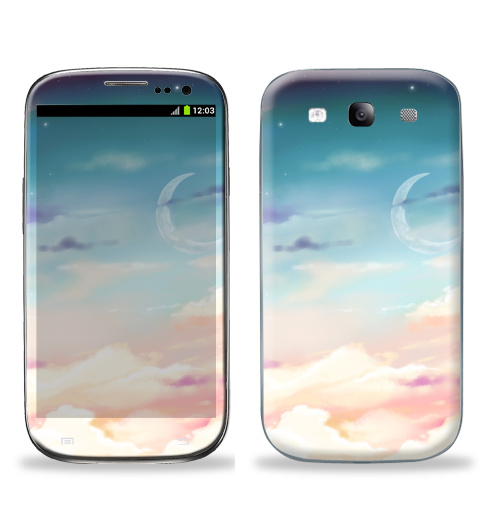 Наклейка на Телефон Samsung Galaxy S3 (i9300) Волшебное небо,  купить в Москве – интернет-магазин Allskins, небо, нежно, космос, звезда, луна
