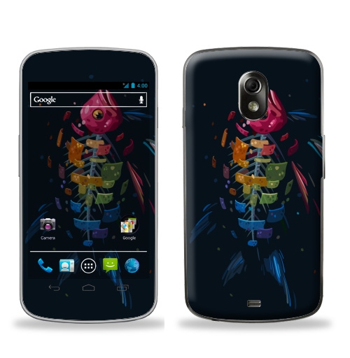 Наклейка на Телефон Samsung Galaxy Nexus (i9250) Мистическая Рыба,  купить в Москве – интернет-магазин Allskins, подводный, рыба, сюрреализм, морская, радуга, чешуя