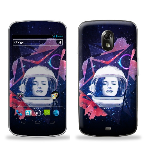 Наклейка на Телефон Samsung Galaxy Nexus (i9250) Когда ты просто космос,  купить в Москве – интернет-магазин Allskins, космос, девушка, звезда, музыка