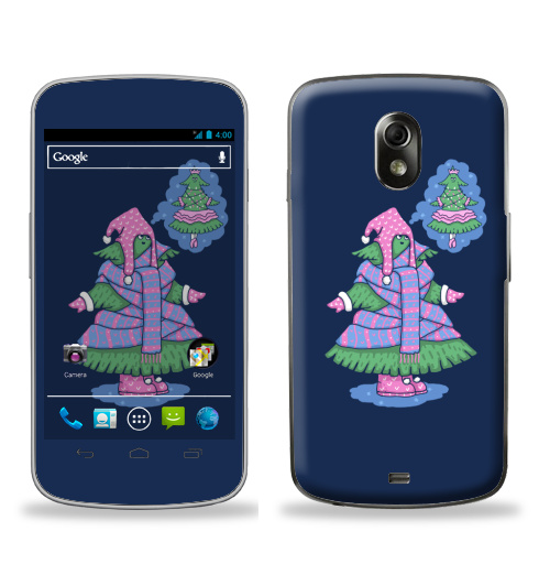 Наклейка на Телефон Samsung Galaxy Nexus (i9250) Мечты и реальность,  купить в Москве – интернет-магазин Allskins, мечта, зима, пикник, дед_мороз, ель, новый год, балет, шапка, шарф