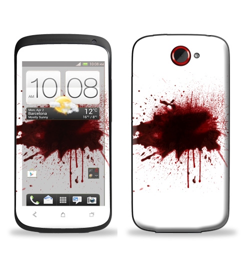 Наклейка на Телефон HTC HTC One S Я  в  порядке,  купить в Москве – интернет-магазин Allskins, порядок, кровь, выстрелы, брызги, красный, надписи