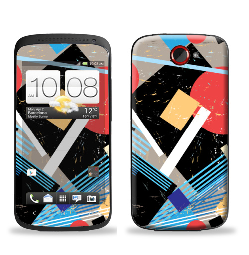 Наклейка на Телефон HTC HTC One S Авангард,  купить в Москве – интернет-магазин Allskins, графика, абстракция, мода, авангард, геометрия, паттерн, ткань