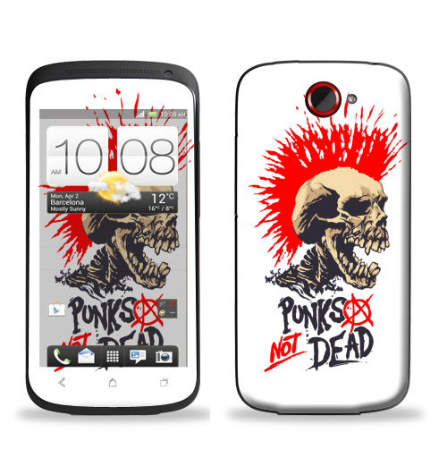 Наклейка на Телефон HTC HTC One S Punk not dead,  купить в Москве – интернет-магазин Allskins, панк, punknotdead, rock, череп