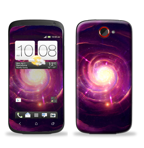 Наклейка на Телефон HTC HTC One S Движение света звезд,  купить в Москве – интернет-магазин Allskins, солнце, паттерн, звезда, галактика, туманность, абстракция, движение, спираль, фантастика, фантазия