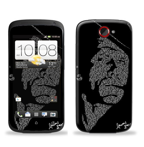 Наклейка на Телефон HTC HTC One S Любви к Хармсу,  купить в Москве – интернет-магазин Allskins, черно-белое, писатель, классика, известные люди, 300 Лучших работ