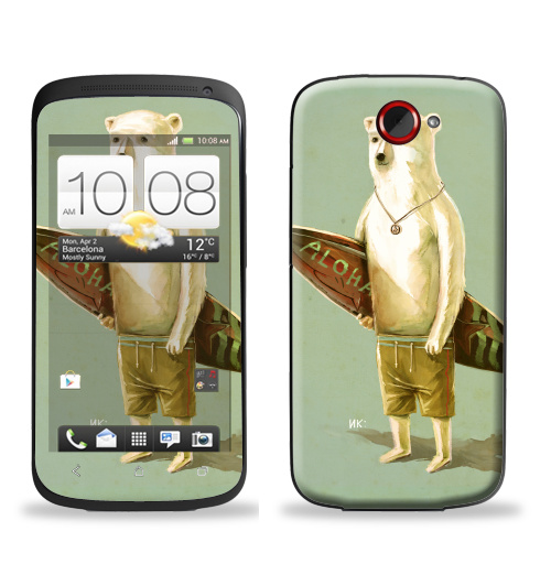 Наклейка на Телефон HTC HTC One S Алоха,  купить в Москве – интернет-магазин Allskins, серфинг, медведь, лето, 300 Лучших работ