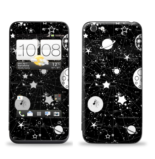 Наклейка на Телефон HTC HTC One V Карта звездного неба,  купить в Москве – интернет-магазин Allskins, космос, звезда