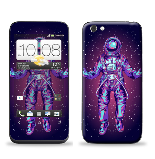 Наклейка на Телефон HTC HTC One V Космическая левитация,  купить в Москве – интернет-магазин Allskins, космос, звезда, синий