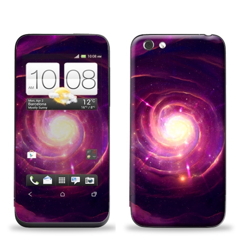 Наклейка на Телефон HTC HTC One V Движение света звезд,  купить в Москве – интернет-магазин Allskins, солнце, паттерн, звезда, галактика, туманность, абстракция, движение, спираль, фантастика, фантазия
