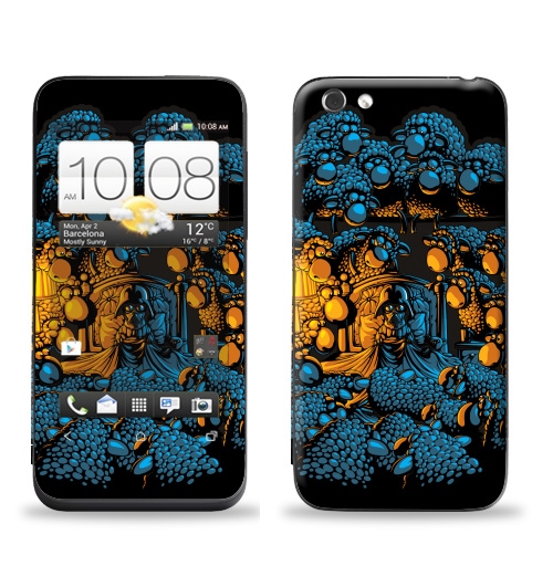 Наклейка на Телефон HTC HTC One V «Бессонница»,  купить в Москве – интернет-магазин Allskins, военные, звёзды и войны, темный, синий, бессонница, овцы, дартаньян, оранжевый, желтый, голубой, 300 Лучших работ