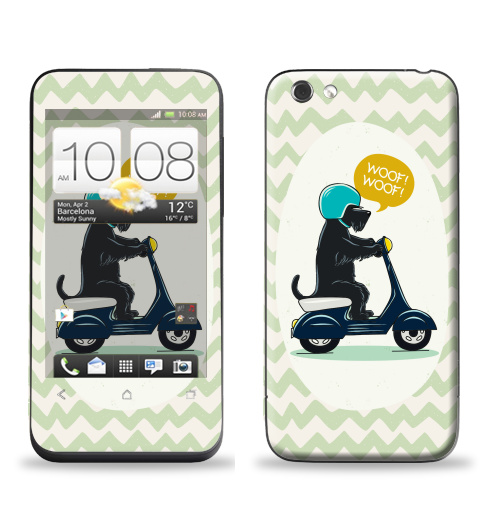 Наклейка на Телефон HTC HTC One V Скотч терьер на мопеде,  купить в Москве – интернет-магазин Allskins, милые животные, скотч, терьер, собаки, персонажи, мотоцикл, мопед, мило, животные