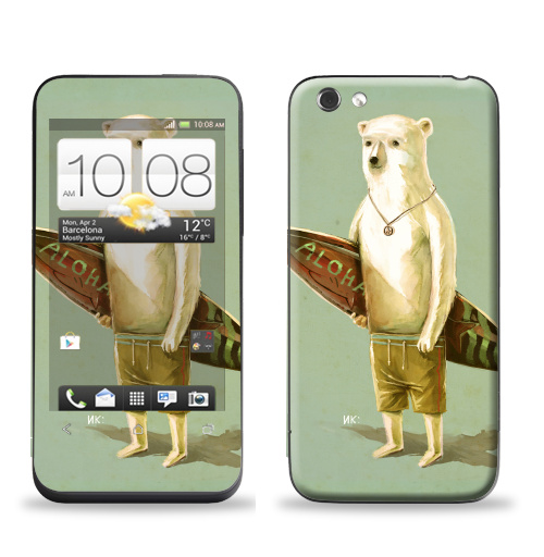 Наклейка на Телефон HTC HTC One V Алоха,  купить в Москве – интернет-магазин Allskins, серфинг, медведь, лето, 300 Лучших работ
