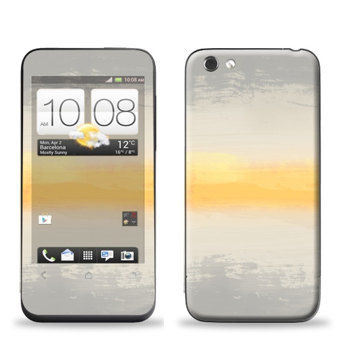 Наклейка на Телефон HTC HTC One V Лучик света,  купить в Москве – интернет-магазин Allskins, серый, желтый, узор, текстура, паттерн