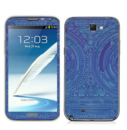 Наклейка на Телефон Samsung Galaxy Note 2 ЭЛЕКТРОНИК,  купить в Москве – интернет-магазин Allskins, музыка, ментакулус, паттерн, киберпанк, техно, техника, гики