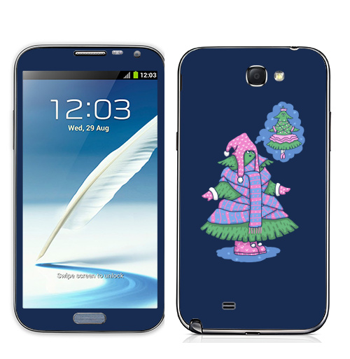 Наклейка на Телефон Samsung Galaxy Note 2 Мечты и реальность,  купить в Москве – интернет-магазин Allskins, мечта, зима, пикник, дед_мороз, ель, новый год, балет, шапка, шарф