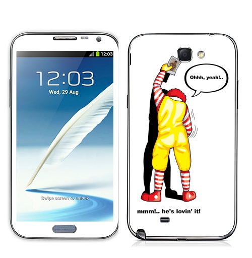 Наклейка на Телефон Samsung Galaxy Note 2 Весело & Густо!,  купить в Москве – интернет-магазин Allskins, фотография, еда, секс, цирк