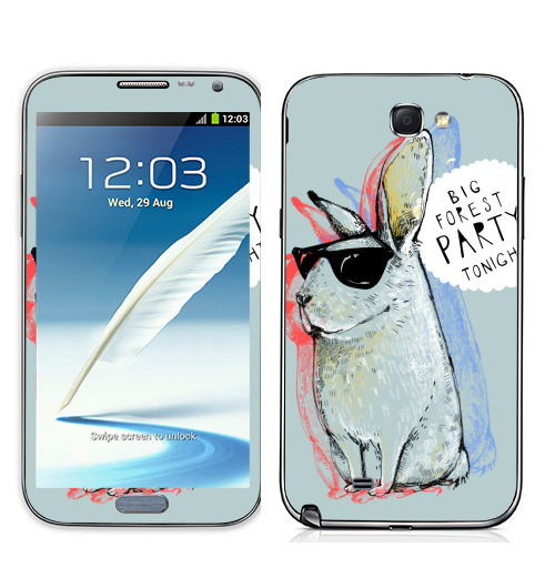 Наклейка на Телефон Samsung Galaxy Note 2 Кроль,  купить в Москве – интернет-магазин Allskins, милые животные, надписи на английском, прикольные_надписи, заяц, животные, надписи, позитив, персонажи, 8 марта, девичник, 300 Лучших работ