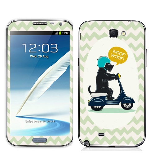 Наклейка на Телефон Samsung Galaxy Note 2 Скотч терьер на мопеде,  купить в Москве – интернет-магазин Allskins, милые животные, скотч, терьер, собаки, персонажи, мотоцикл, мопед, мило, животные