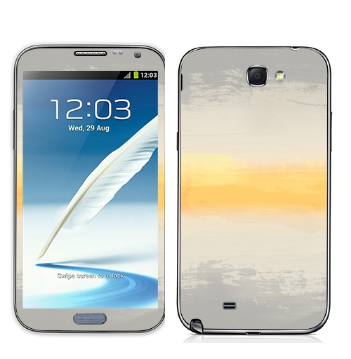 Наклейка на Телефон Samsung Galaxy Note 2 Лучик света,  купить в Москве – интернет-магазин Allskins, серый, желтый, узор, текстура, паттерн