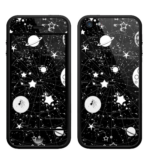 Наклейка на Телефон Apple Бампер на iPhone 5, 5S Карта звездного неба,  купить в Москве – интернет-магазин Allskins, космос, звезда