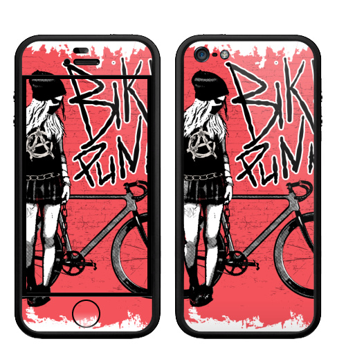 Наклейка на Телефон Apple Бампер на iPhone 5, 5S Панк Райдер,  купить в Москве – интернет-магазин Allskins, байк, панк, велосипед, спорт, рок, мотоцикл, мтб, ride, музыка