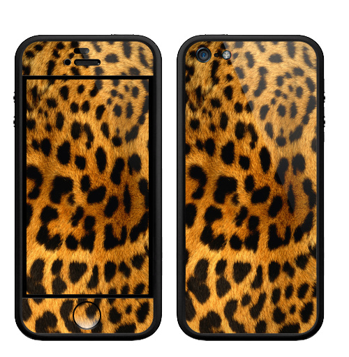 Наклейка на Телефон Apple Бампер на iPhone 5, 5S Леопардовое манто,  купить в Москве – интернет-магазин Allskins, леопард, текстура, паттерн, 300 Лучших работ