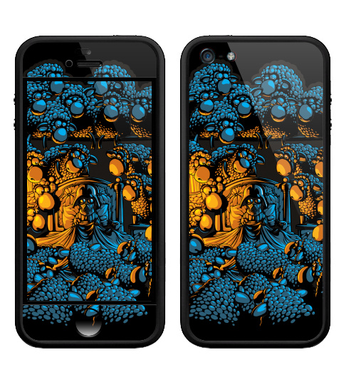 Наклейка на Телефон Apple Бампер на iPhone 5, 5S «Бессонница»,  купить в Москве – интернет-магазин Allskins, военные, звёзды и войны, темный, синий, бессонница, овцы, дартаньян, оранжевый, желтый, голубой, 300 Лучших работ