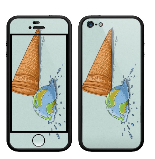 Наклейка на Телефон Apple Бампер на iPhone 5, 5S Вот, блин!,  купить в Москве – интернет-магазин Allskins, апокалипсис, мороженое, земля, взрыв, космос, 300 Лучших работ