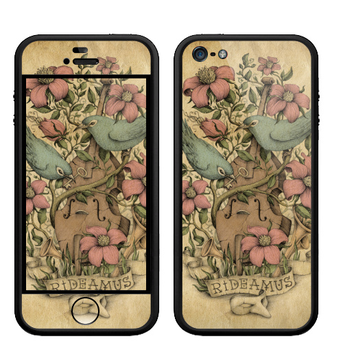 Наклейка на Телефон Apple Бампер на iPhone 5, 5S Rideamus,  купить в Москве – интернет-магазин Allskins, милые животные, 300 Лучших работ, цветы, птицы, текстура, контрабас, женские