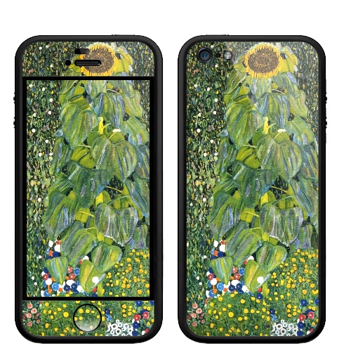 Наклейка на Телефон Apple Бампер на iPhone 5, 5S Цветы, 1907 - Густав Климт,  купить в Москве – интернет-магазин Allskins, живопись, классика