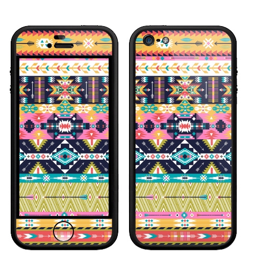 Наклейка на Телефон Apple Бампер на iPhone 5, 5S Декоративный орнамент в американском стили,  купить в Москве – интернет-магазин Allskins, паттерн, Мексика, текстура, навахо, модный, Перуанская, мода, текстиль